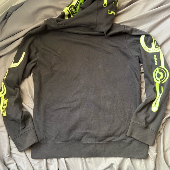 Brothers Full Front Zip Masked Robot Hoodie XXL (16) Grey and Green - Picture 9 of 15